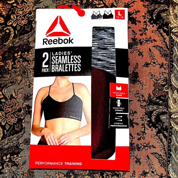 🆕 Reebok Ladies Seamless Bralettes-2 Pack - Picture 4 of 11